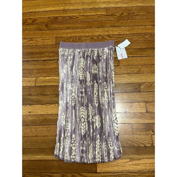 LulaRoe Accordion Pleated Midi Skirt Purple Boho Stretch Women's Small NWT - Picture 1 of 5